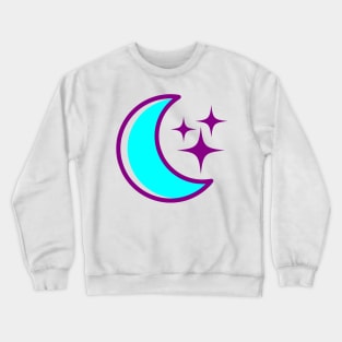 Purple  Moon Sparkle Crewneck Sweatshirt